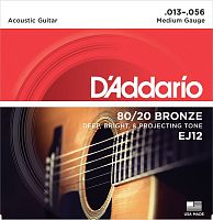 D'ADDARIO EJ12 SET ACOUS GTR 80/20 BRZ MED